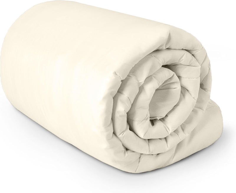 Siesta Zen مجموعة أغطية لحاف سييستا زين بريميوم 100% قطن مصري - مزدوج 210x210 سم مع 2 غطاء وسادة - كريمي - Image 2